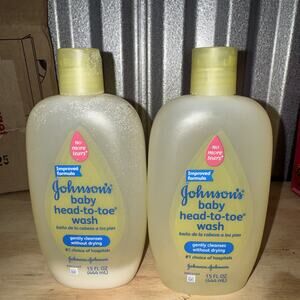 2 Johnson’s Baby Head-To-Toe Wash Discontinued 15oz Original sealed